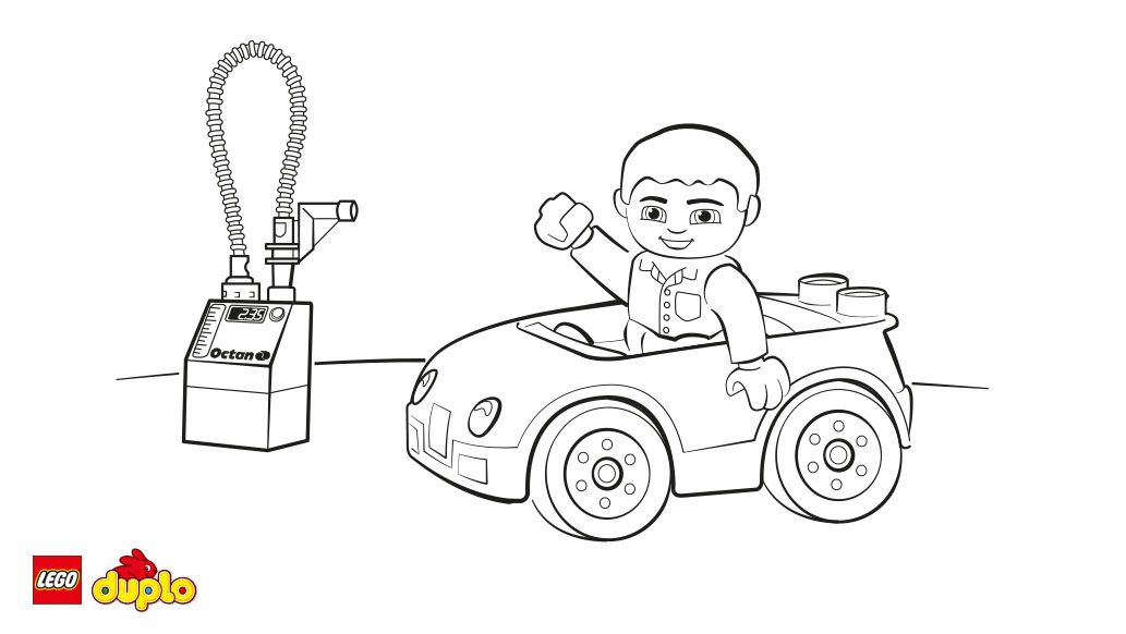 LEGO® DUPLO® Car colouring page - Coloring page - Activities
