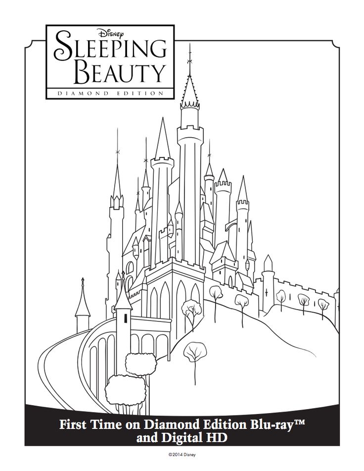 Easy Disney Castle Coloring Pages Fititnoora