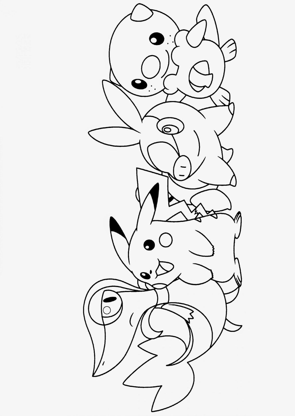 Coloring Pages Pokemon Starters Clip Art Library