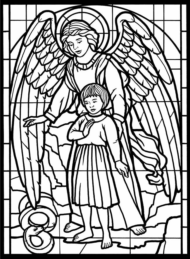 Stained Glass Window Coloring | Coloring Pages for Kids and for Adults