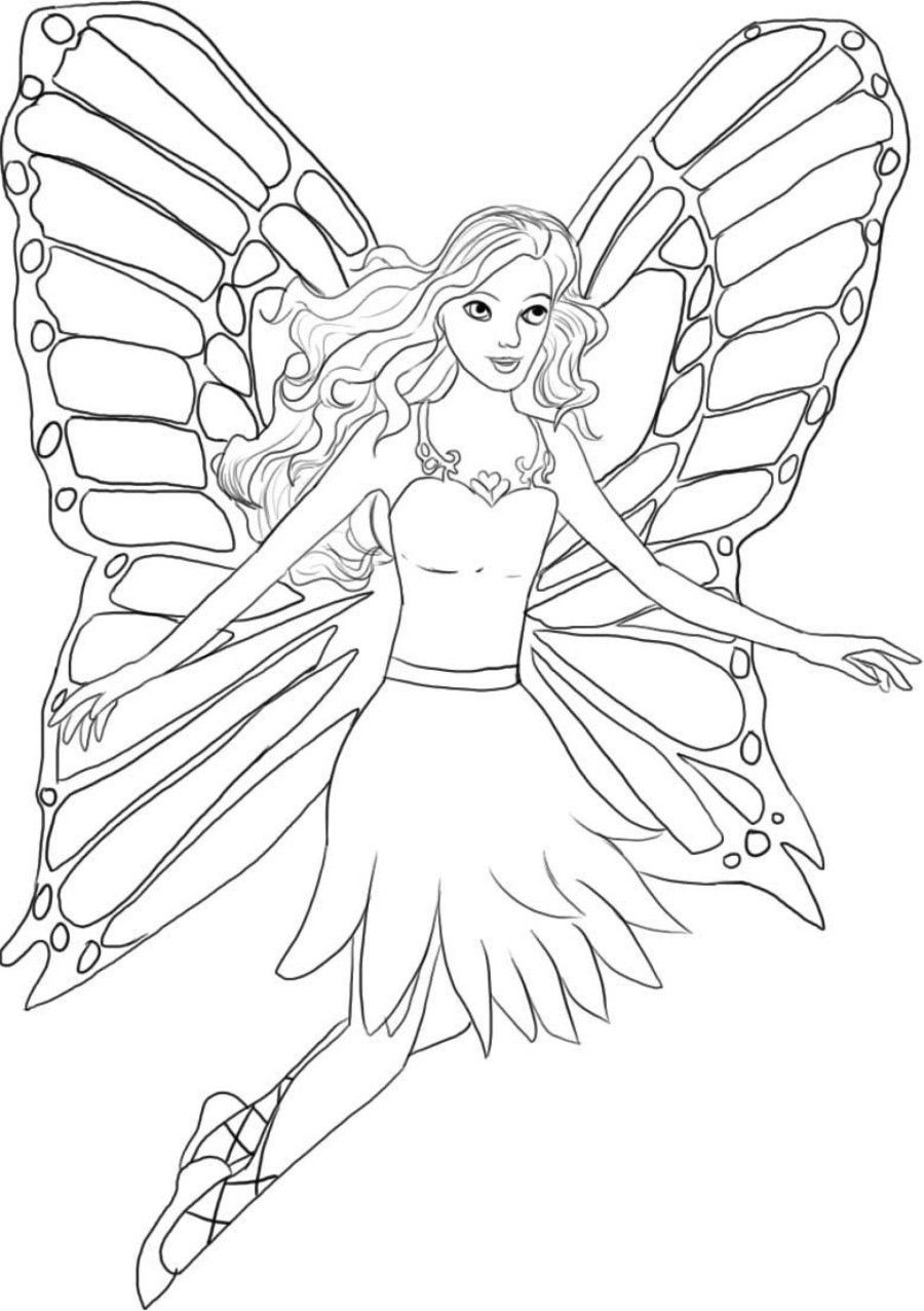 fairy barbie coloring page   Clip Art Library