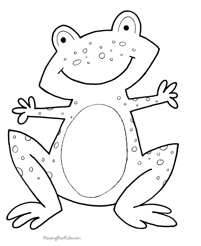 Frog coloring book Page