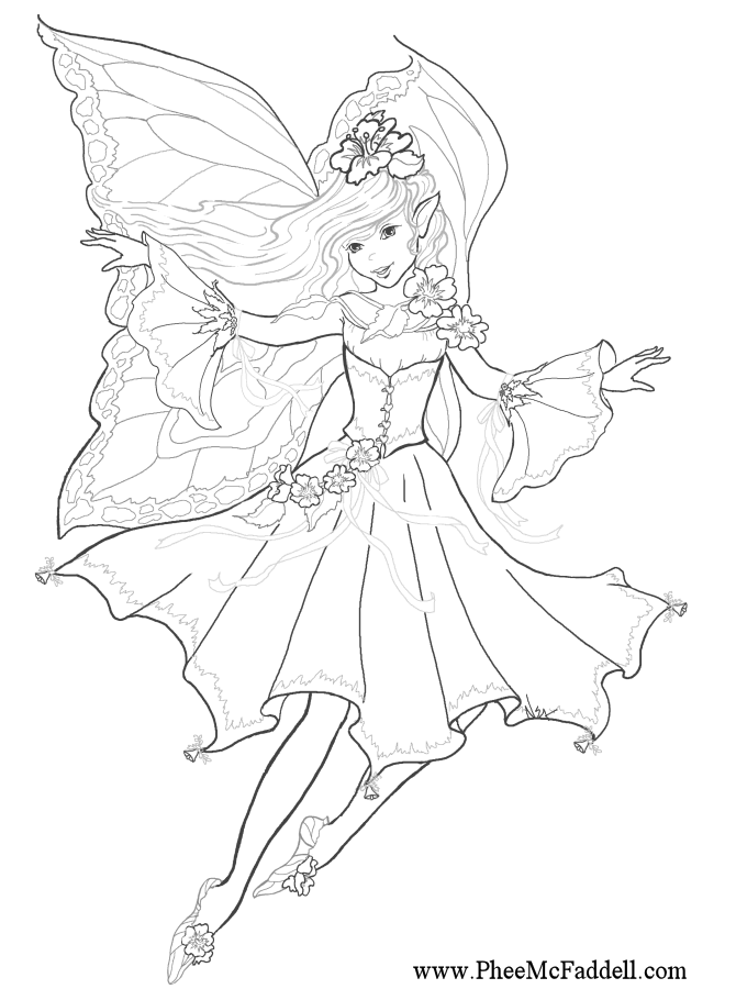  Beautiful Anime Fairy Coloring Pages - Beautiful