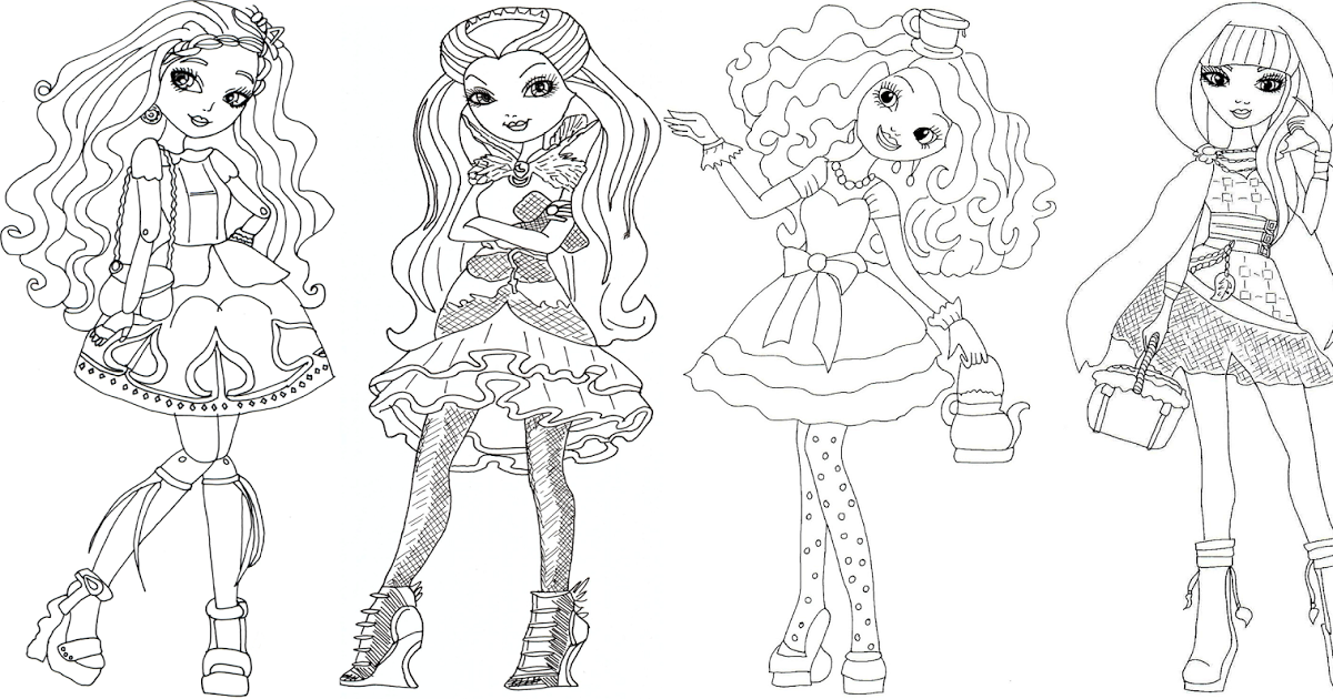 Free Printable Ever After High Coloring Pages: Cedar, Raven