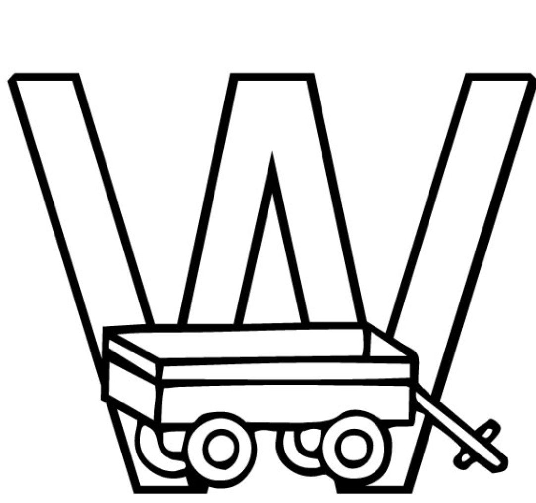 Free Alphabet Coloring Pages Printable Wagon | Alphabet Coloring