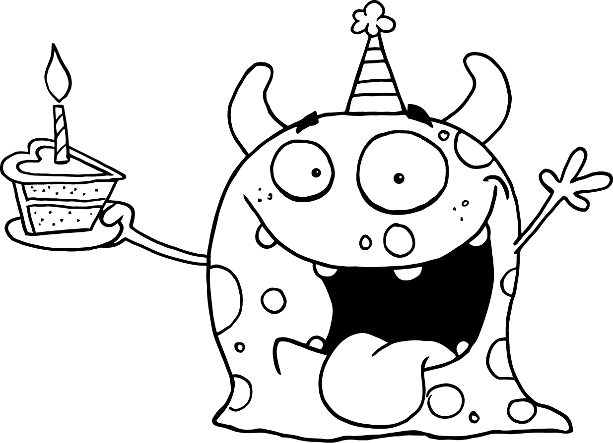 Happy Birthday Coloring Pages  