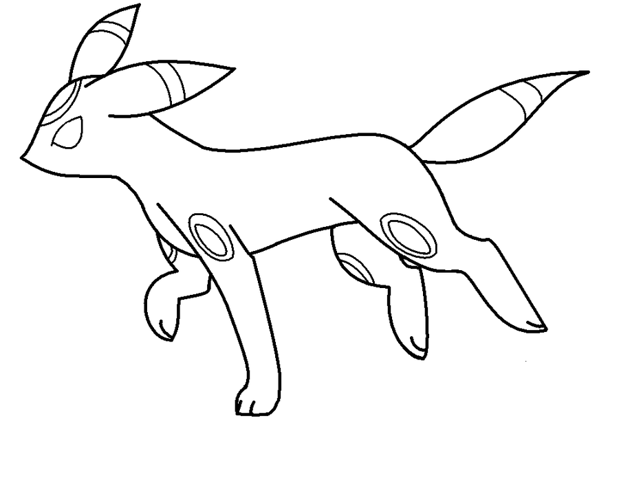 Umbreon Coloring | Coloring Pages for Kids and for Adults