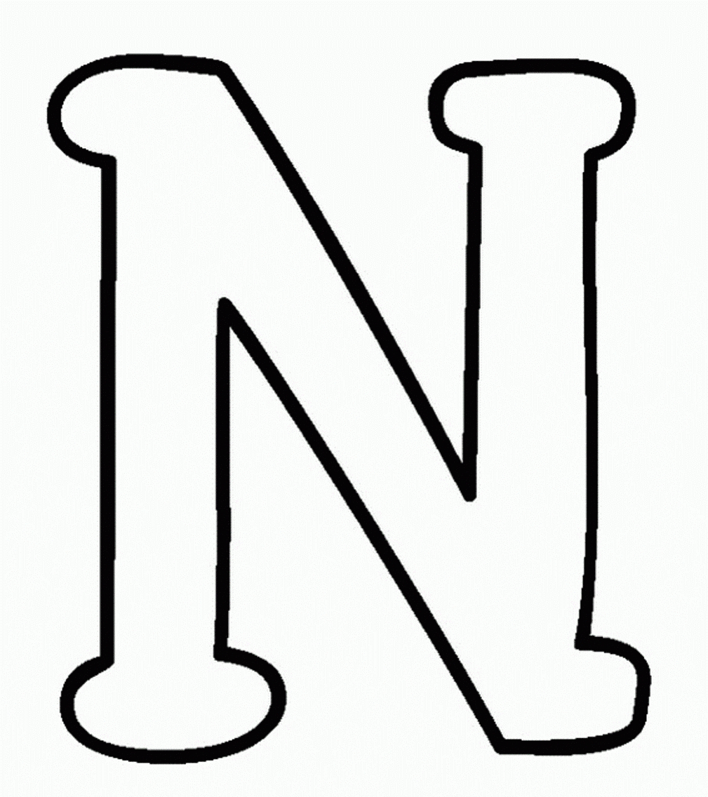 Printable Alphabet Letter N Template Free Download