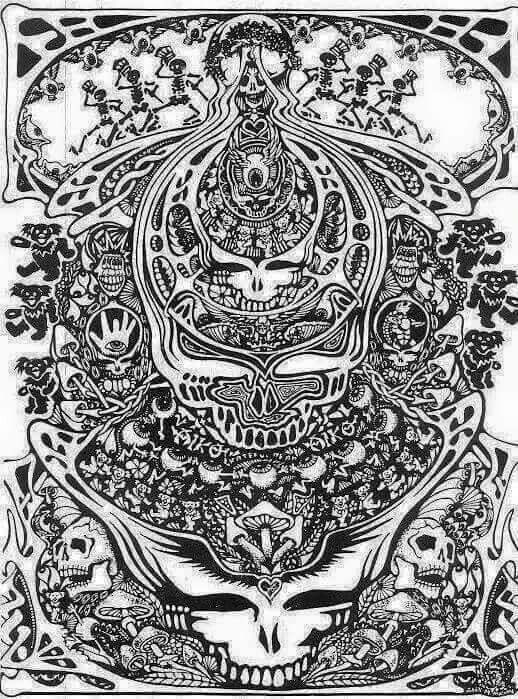 grateful dead coloring pages - Clip Art Library