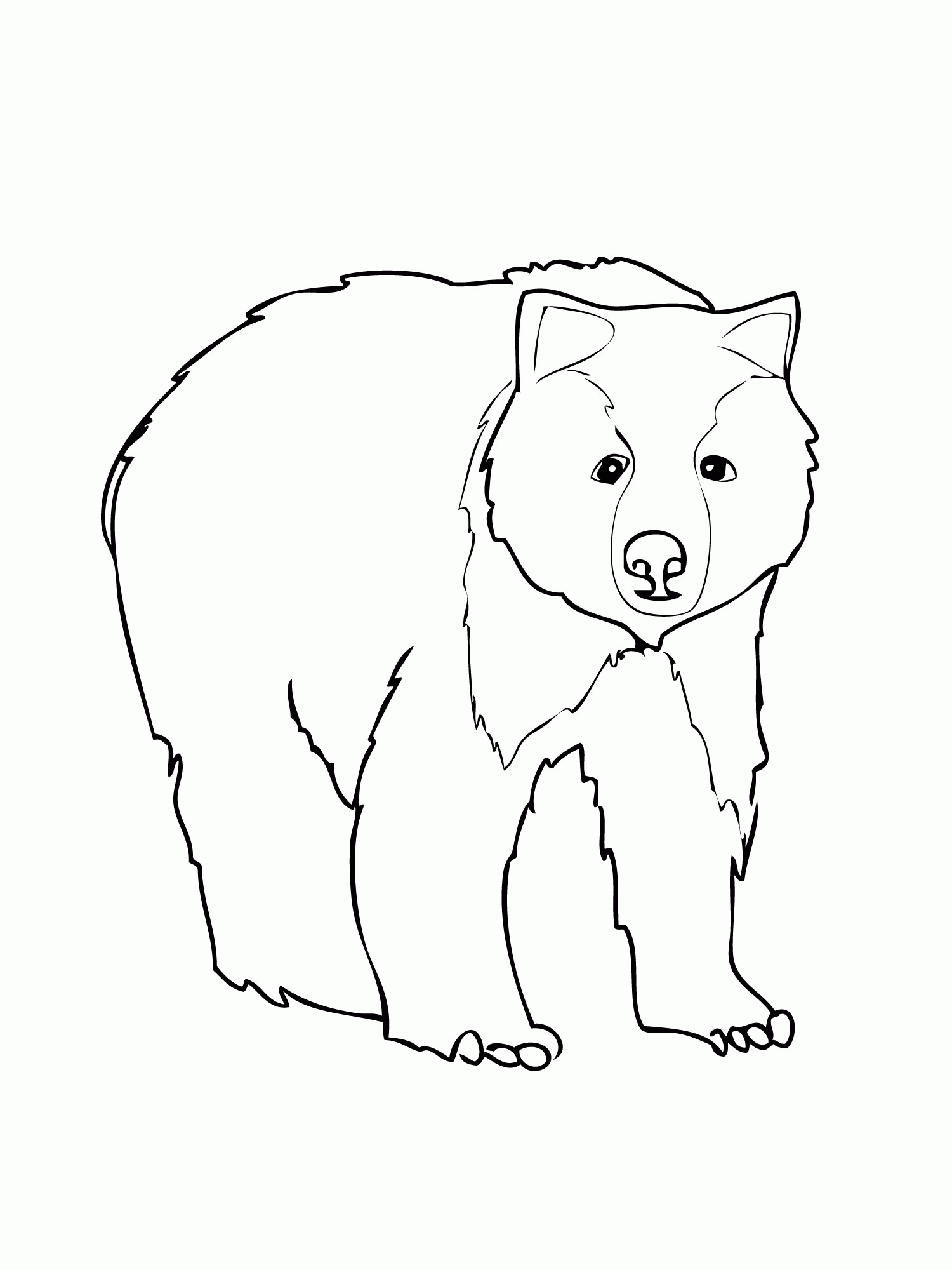 Black Bear Coloring Pages To Print | Coloring Pages For All Ages