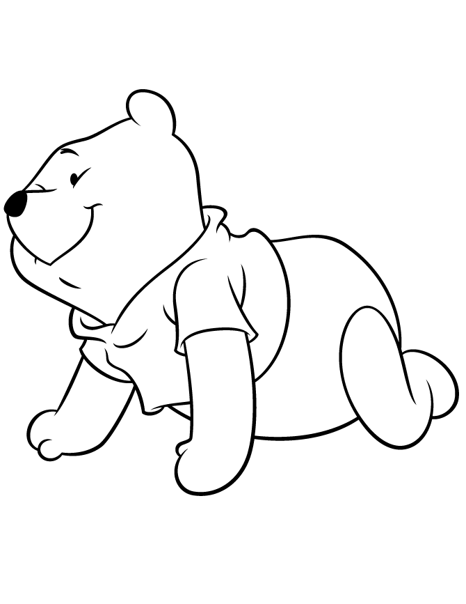 crawling like baby coloring page printable pages