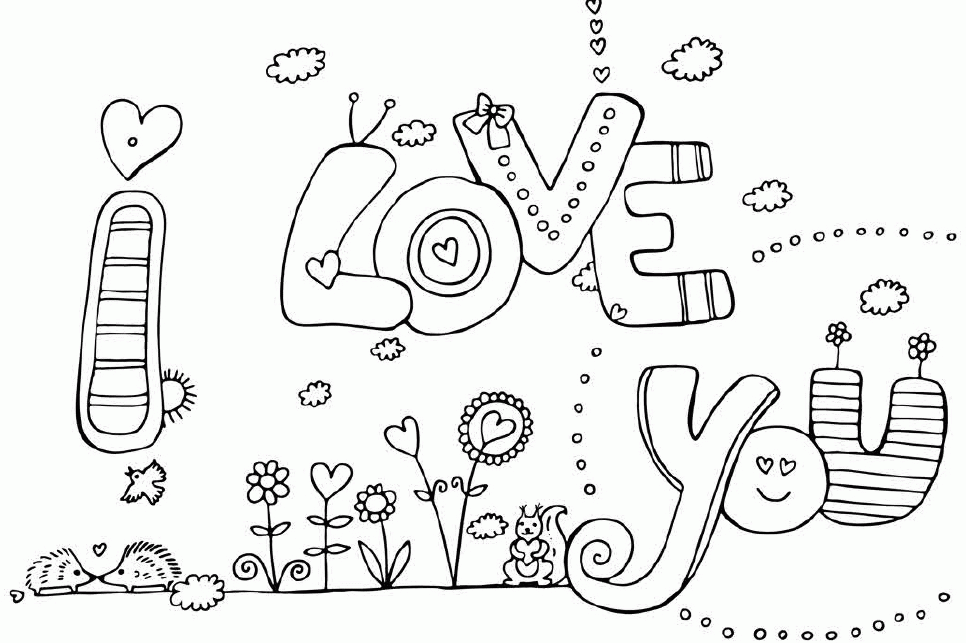 Download Valentine Coloring Pages I Love You Or Print Valentine