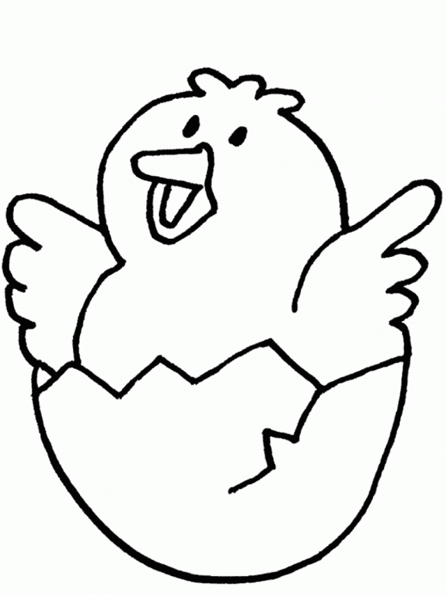 Cool Chick Animal Coloring Page For Kids Free Chicken