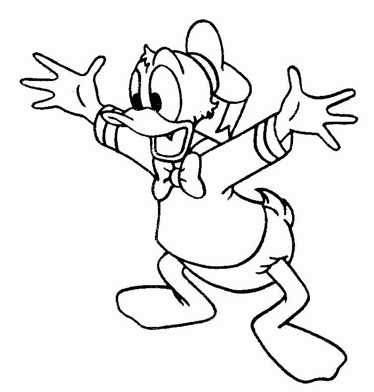Donald Duck Coloring Page Backgrounds |Clipart Library