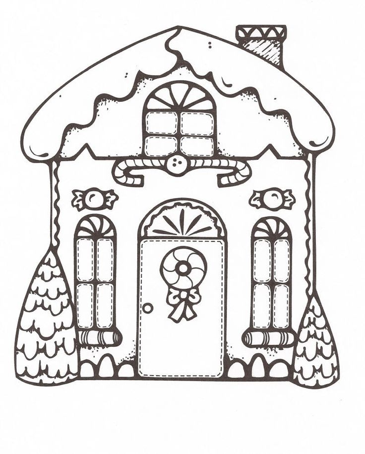 gingerbread house coloring pages | Kids - For little girls and boys