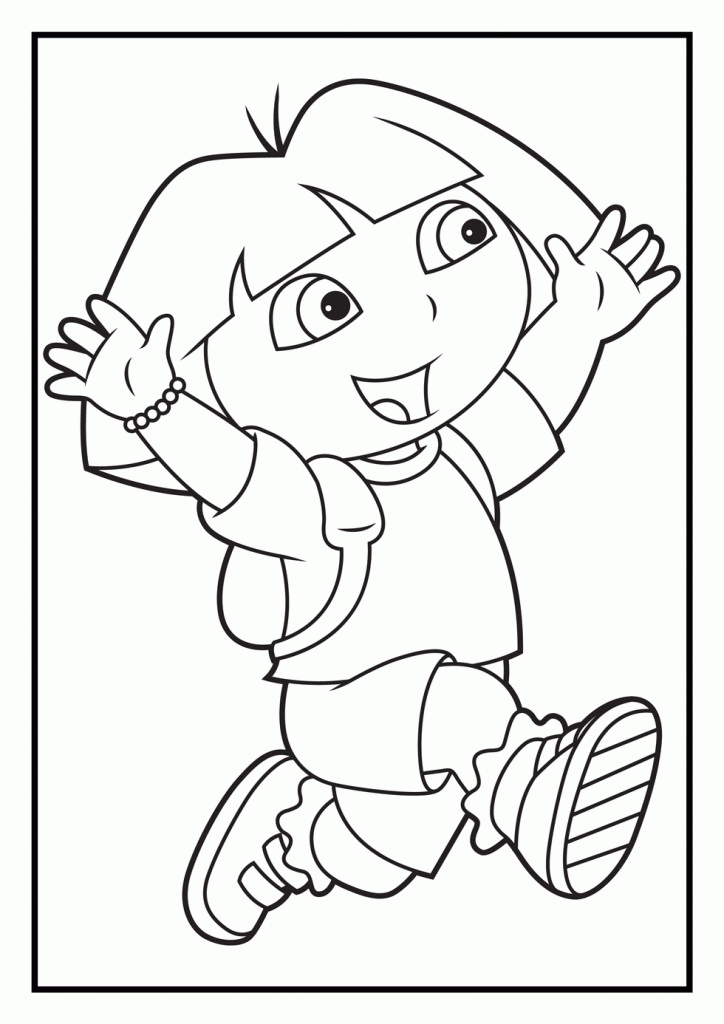 Cartoon: New Dora The Explorer Coloring Pages Picture, ~ Coloring