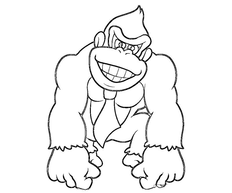 Donkey Kong Coloring Page