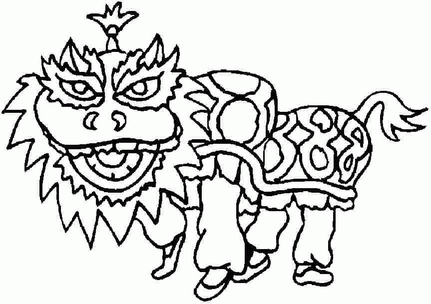 Wooden Horse Chinese New Year Coloring Pages Free