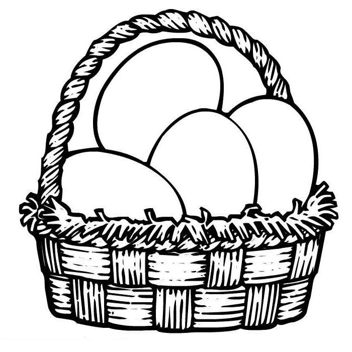 Free Easter Egg Basket Coloring Pages, Download Free Easter Egg Basket