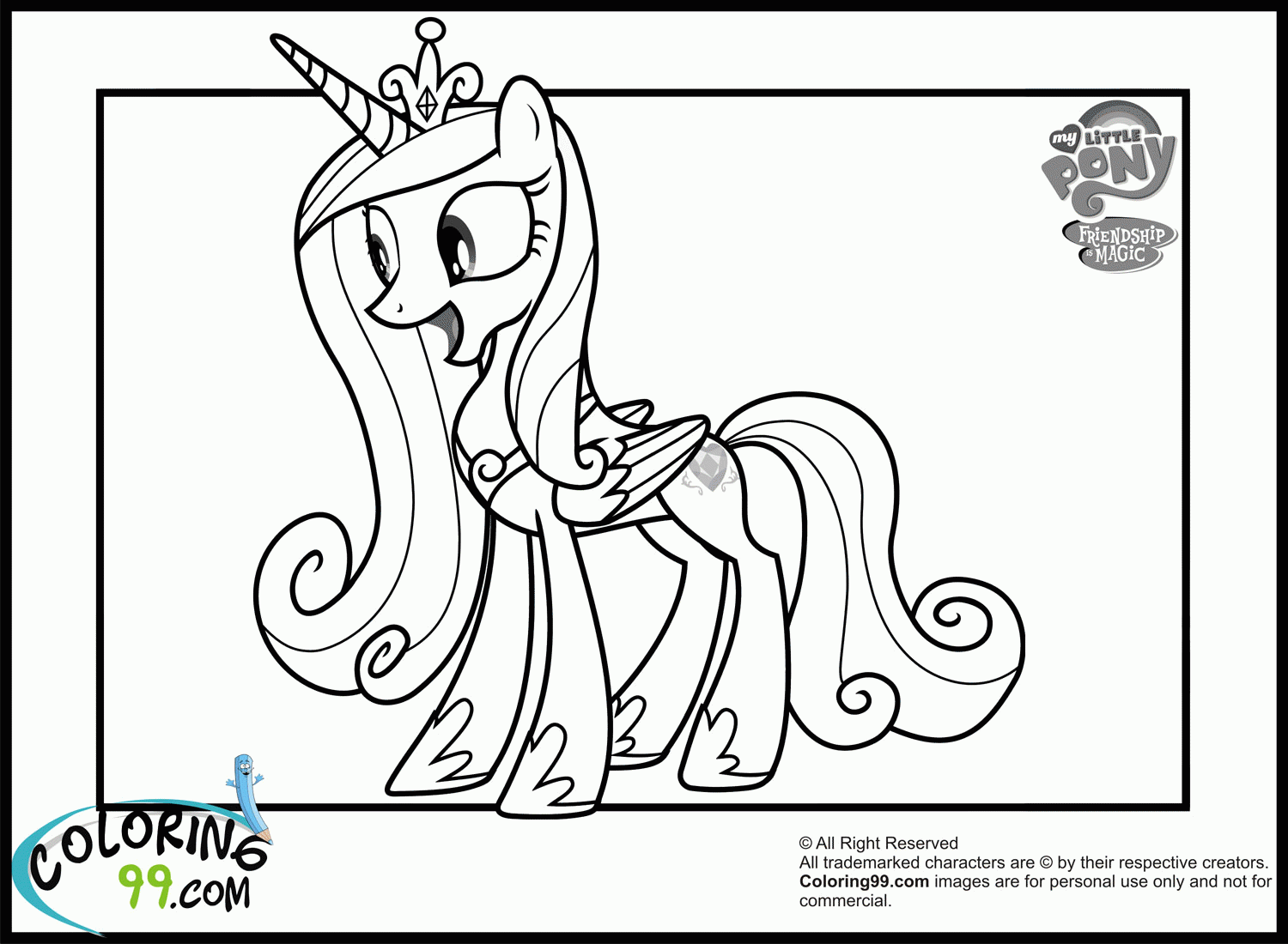 princess cadence coloring pages | High Quality Coloring Pages