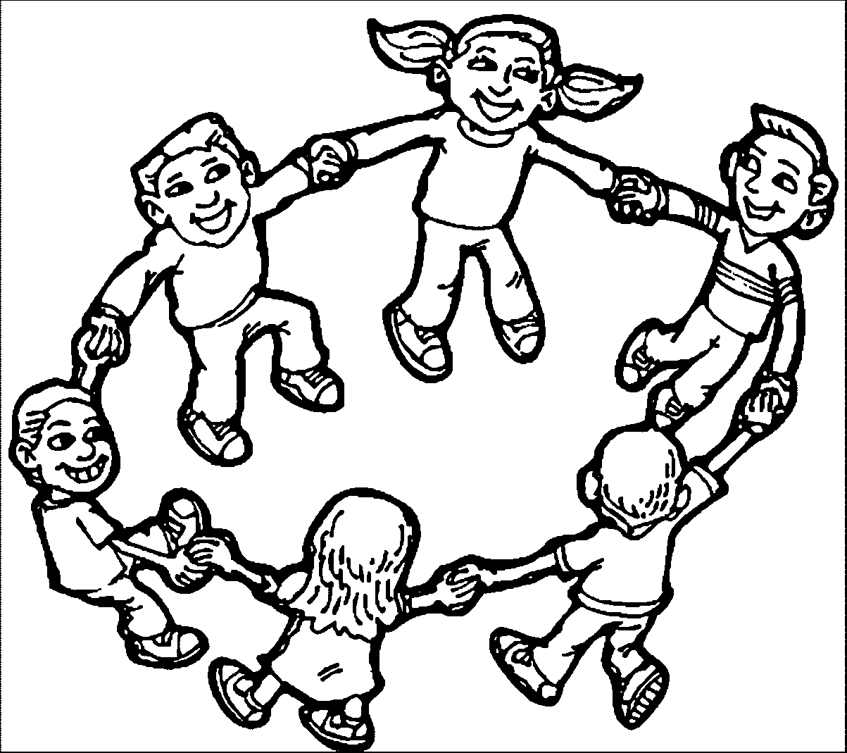 Free Coloring Pages Children Playing, Download Free Coloring Pages