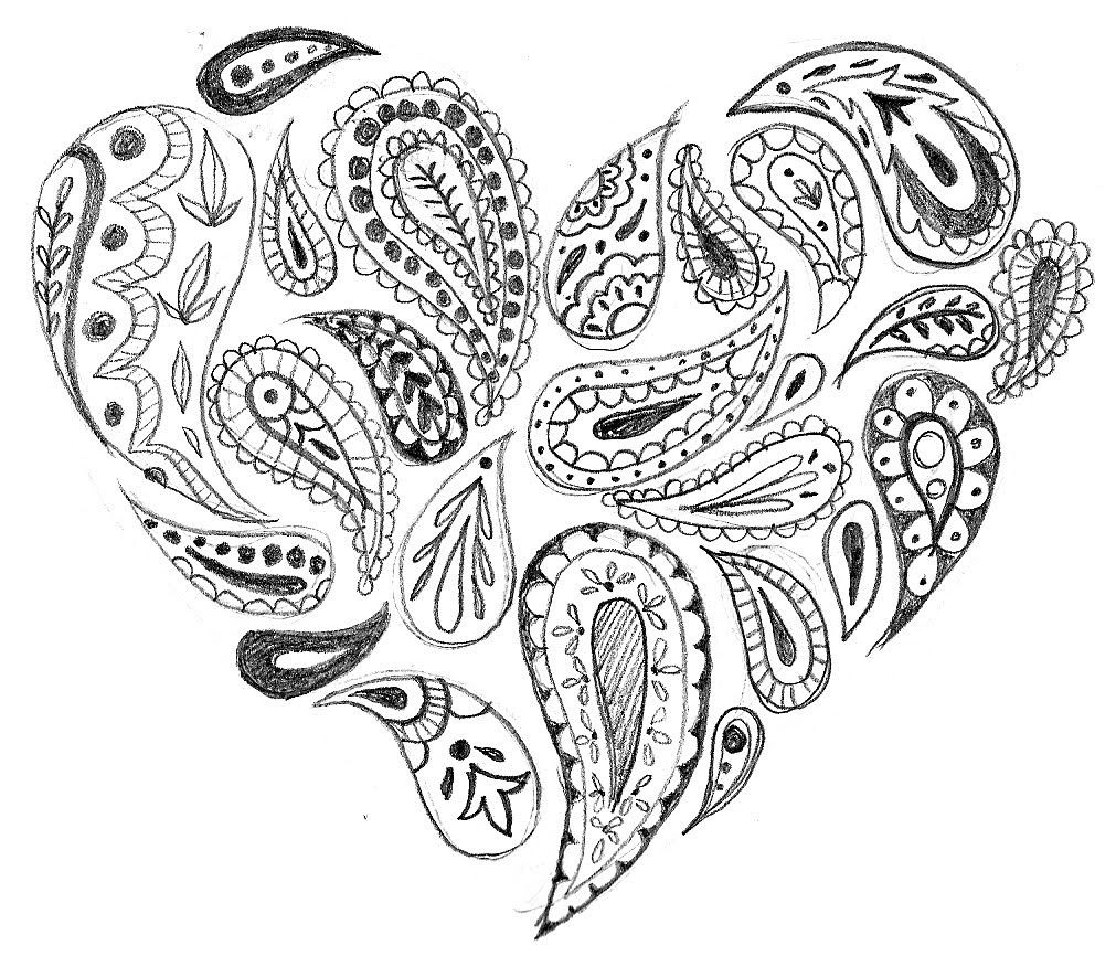 Related Adult Paisley Coloring Pages, Adult Paisley