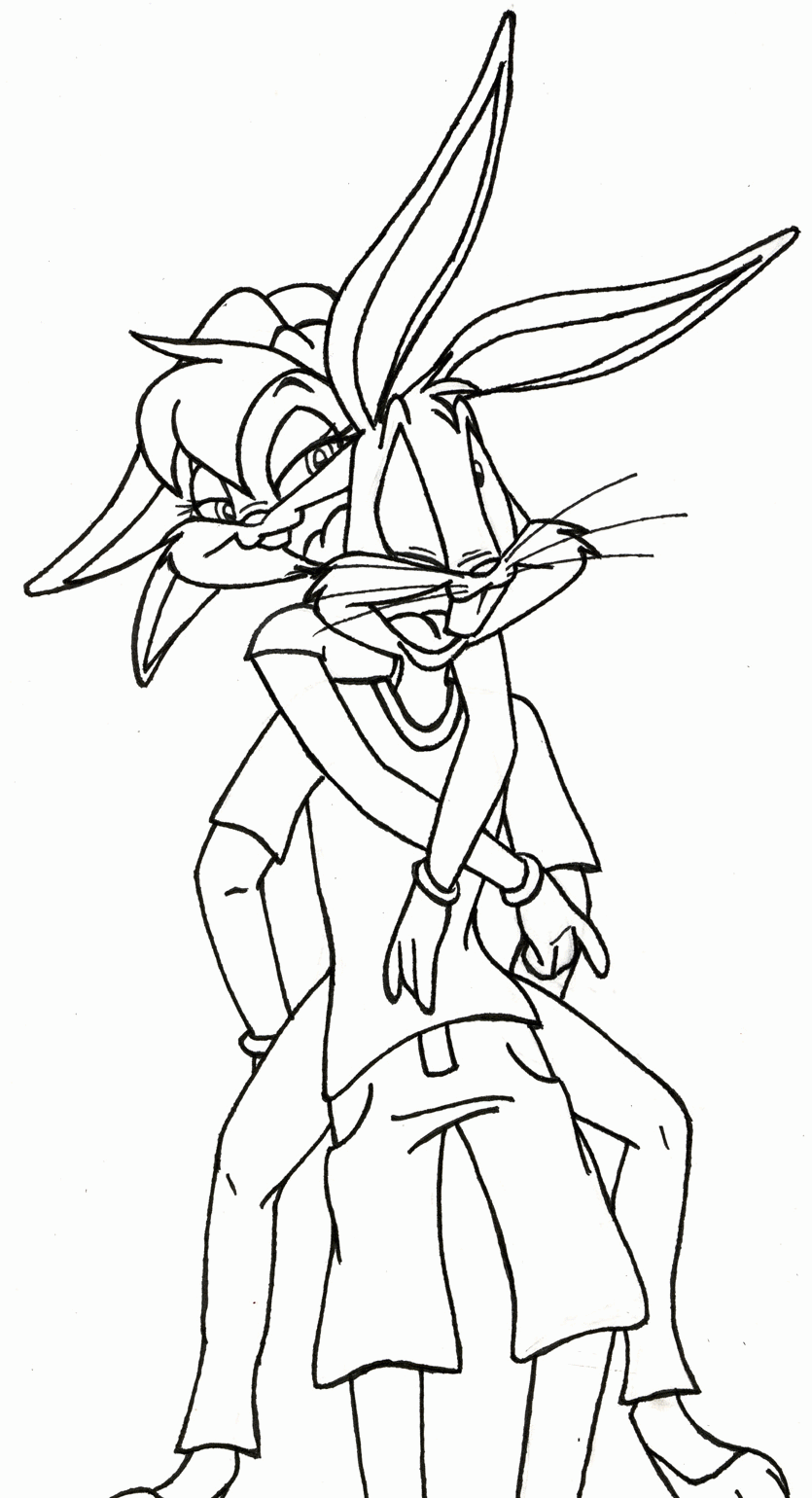 Baby Bugs Bunny And Baby Lola Bunny Coloring Pages | Coloring Online
