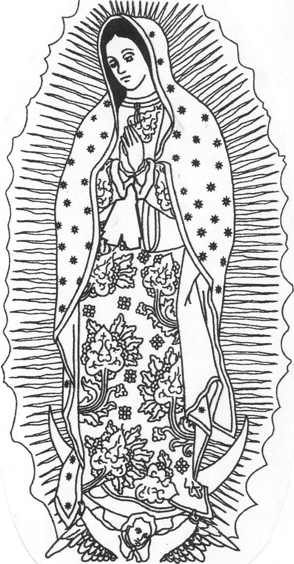 our lady of guadalupe drawing - Clip Art Library.