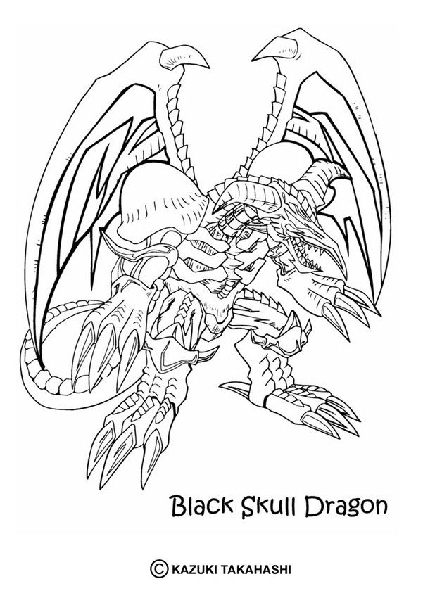 YU-GI-OH coloring pages - Black Skull Dragon 2
