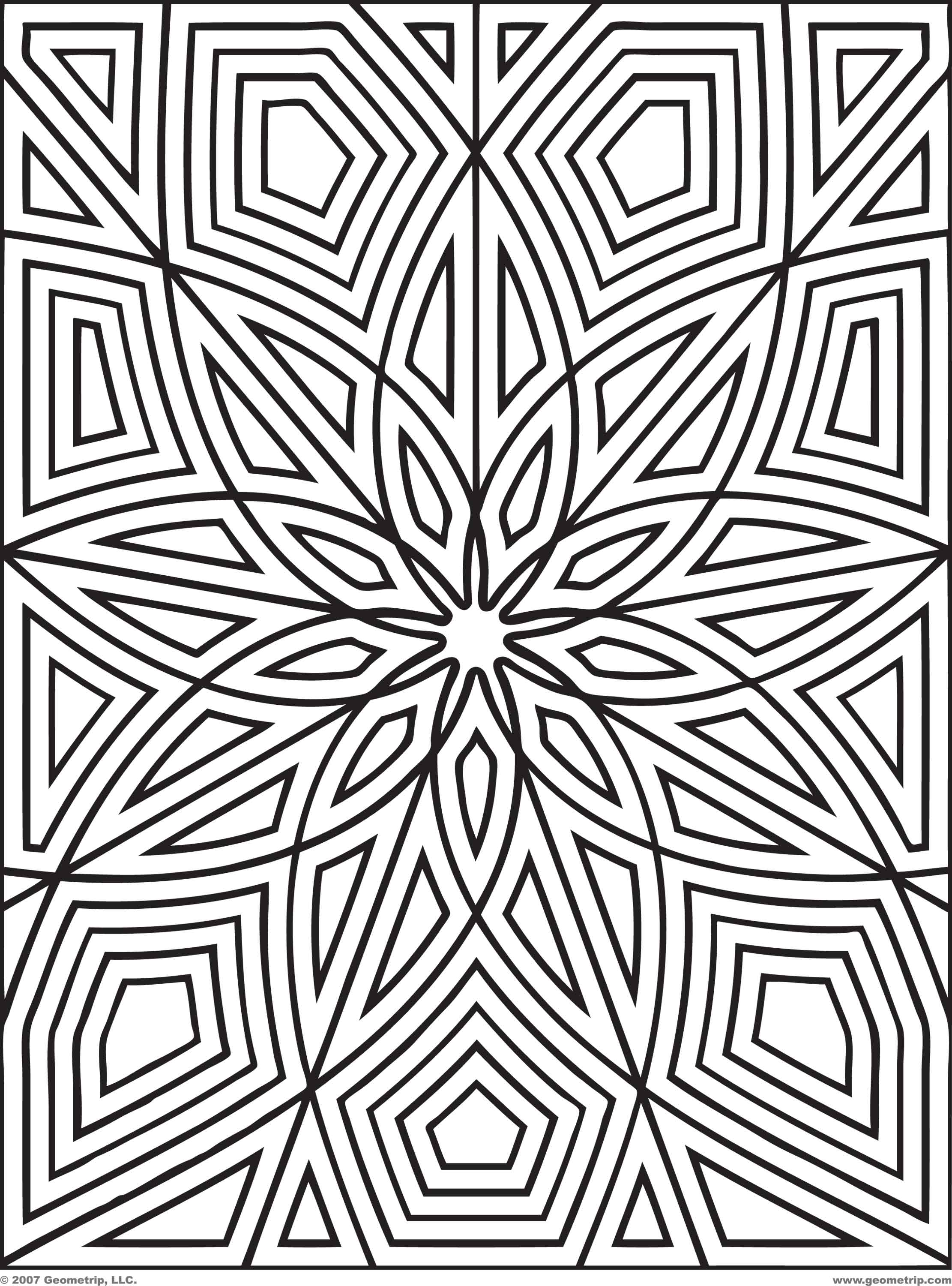 Large Pattern Coloring Page