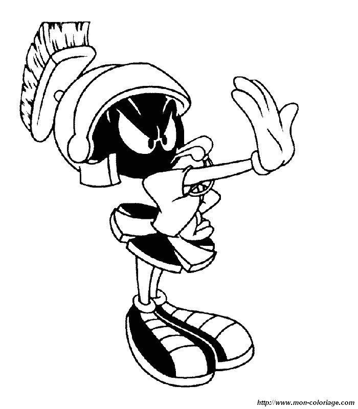 Marvin the Martian coloring page | Looney Tunes Art  Coloring
