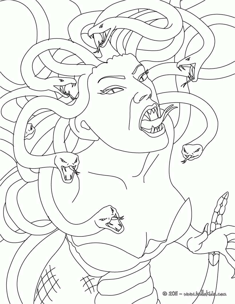 Clip Arts Related To : greek mythology medusa coloring page. view all Medus...