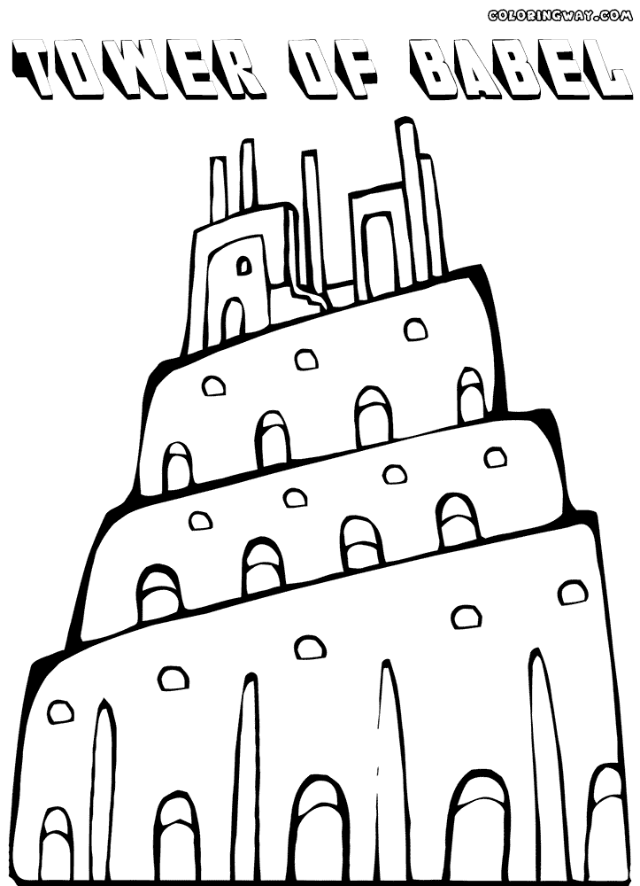 Tower Of Babel Coloring Page Clip Art Library