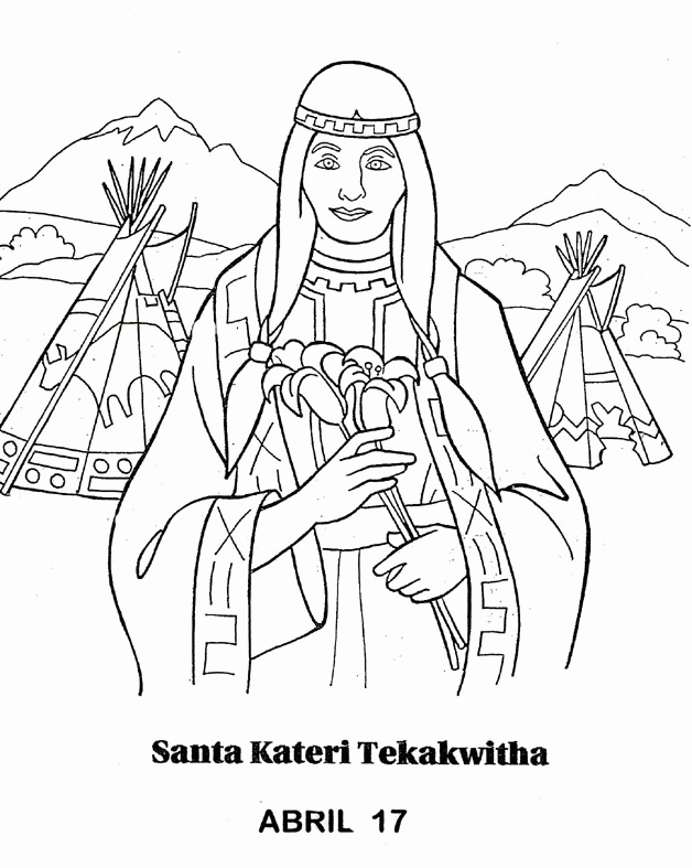 st kateri tekakwitha coloring page - Clip Art Library