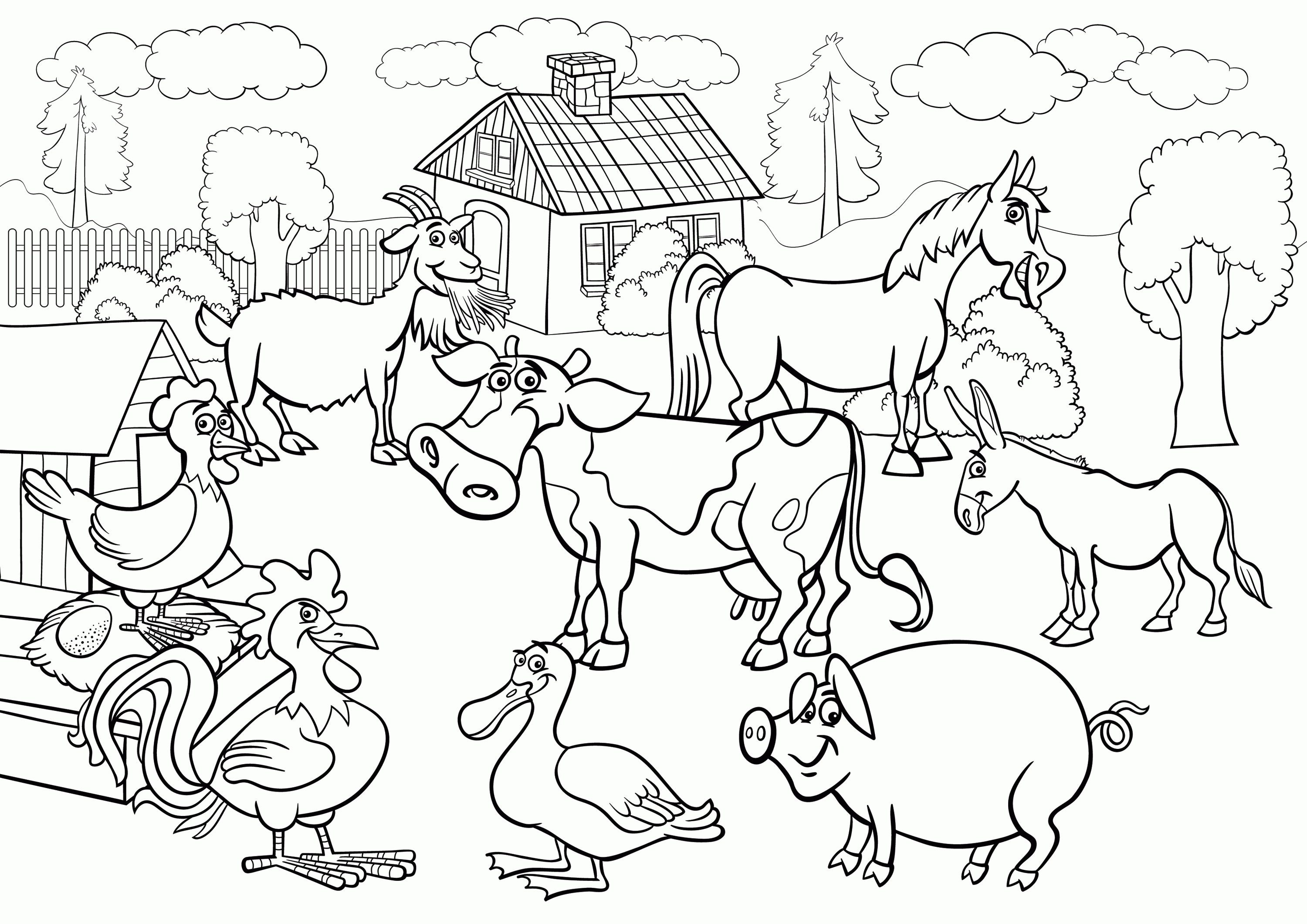 farm coloring pages   Clip Art Library