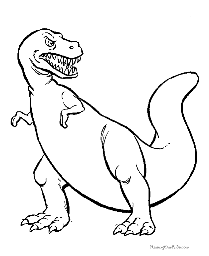 Dinosaur - tyrannosaurus coloring page