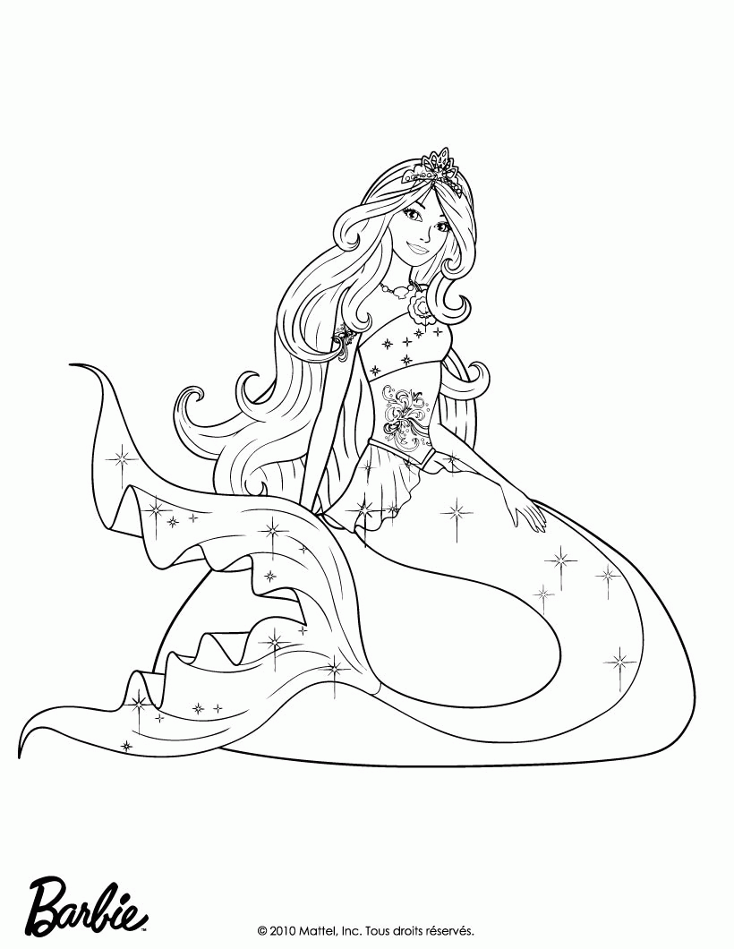 barbie princess mermaid coloring pages   Clip Art Library