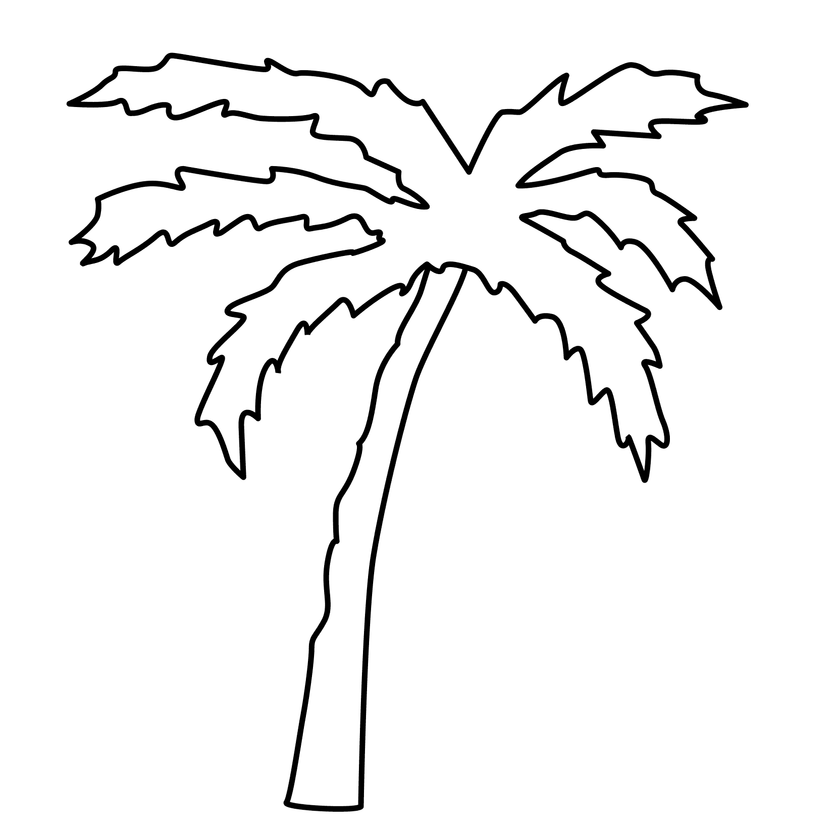 Coloring Page Palm Tree | Coloring Pages for Kids and for Adults