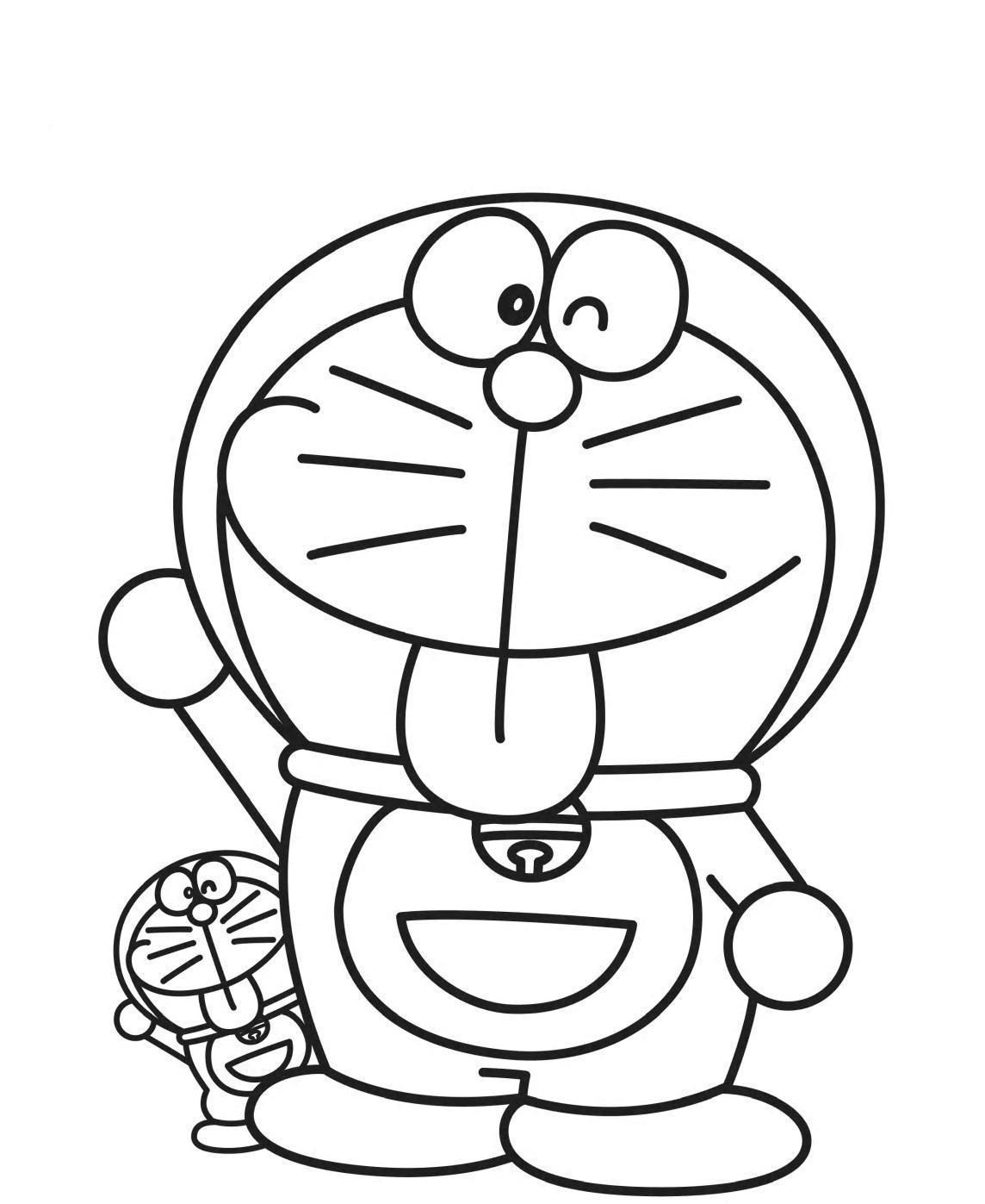 Doraemon Clipart-library : Relaxing Doraemon Cartoon Coloring