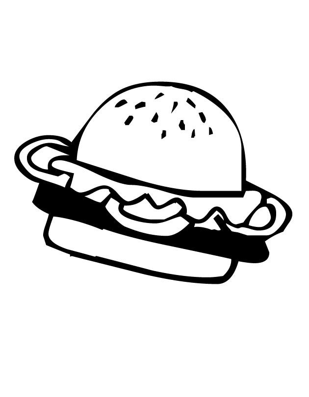 Clip Arts Related To : burger clipart black and white. 