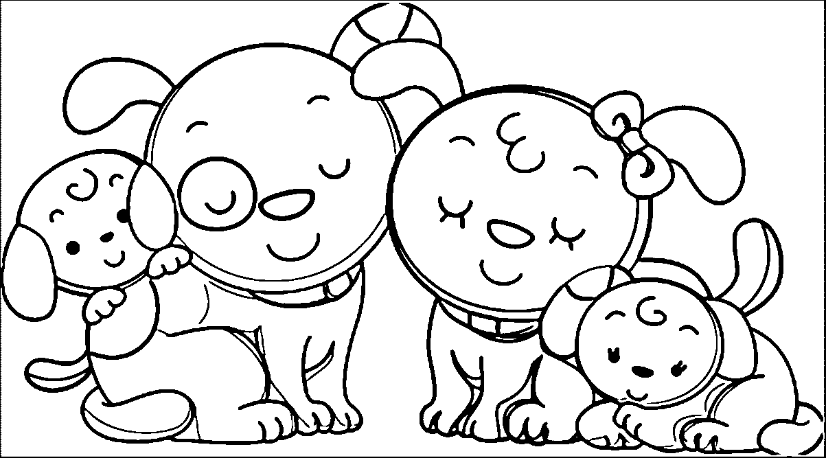 Dog Family Coloring Pages Clip Art Library