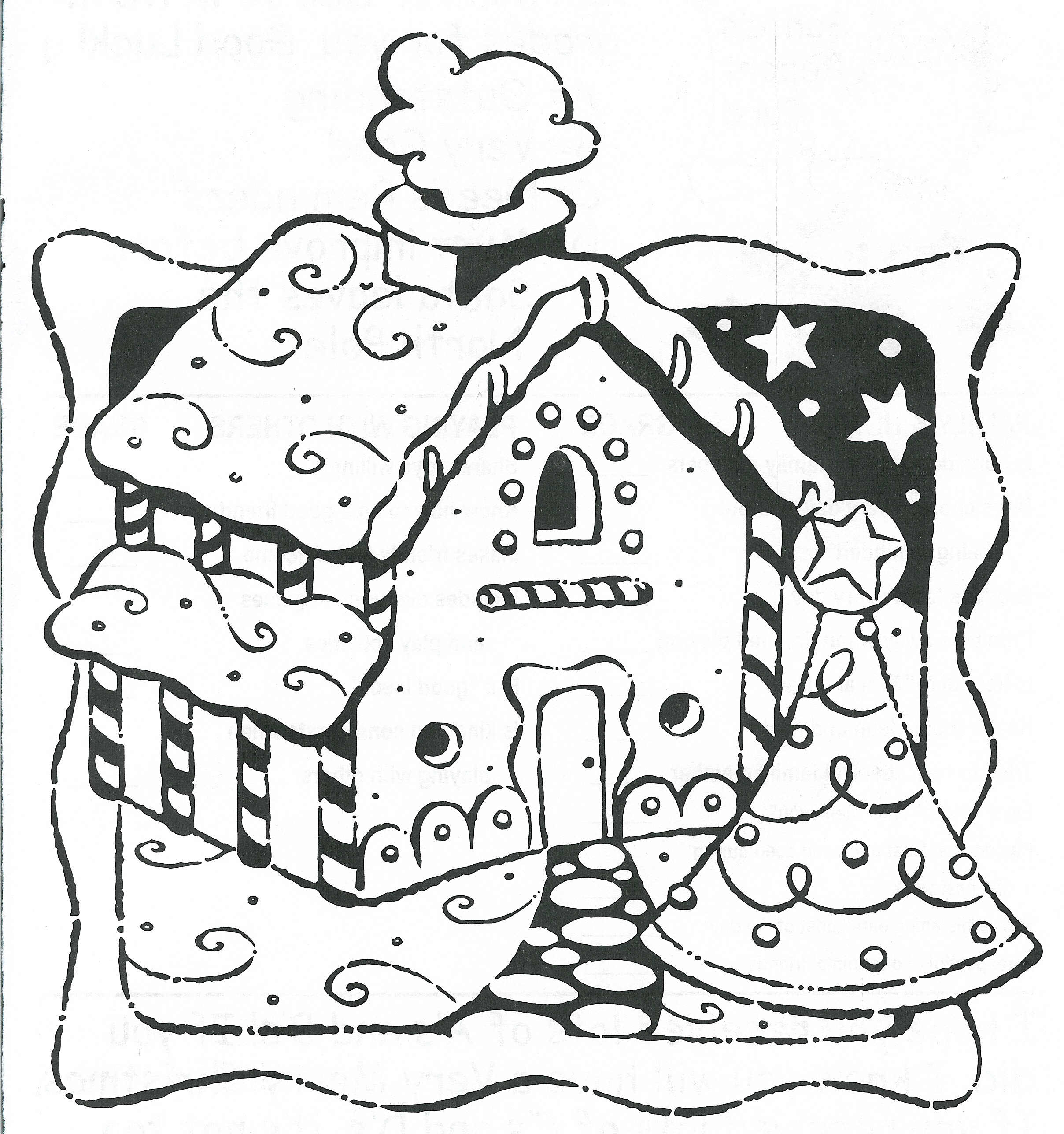 Free Gingerbread House Coloring Page Printable, Download Free