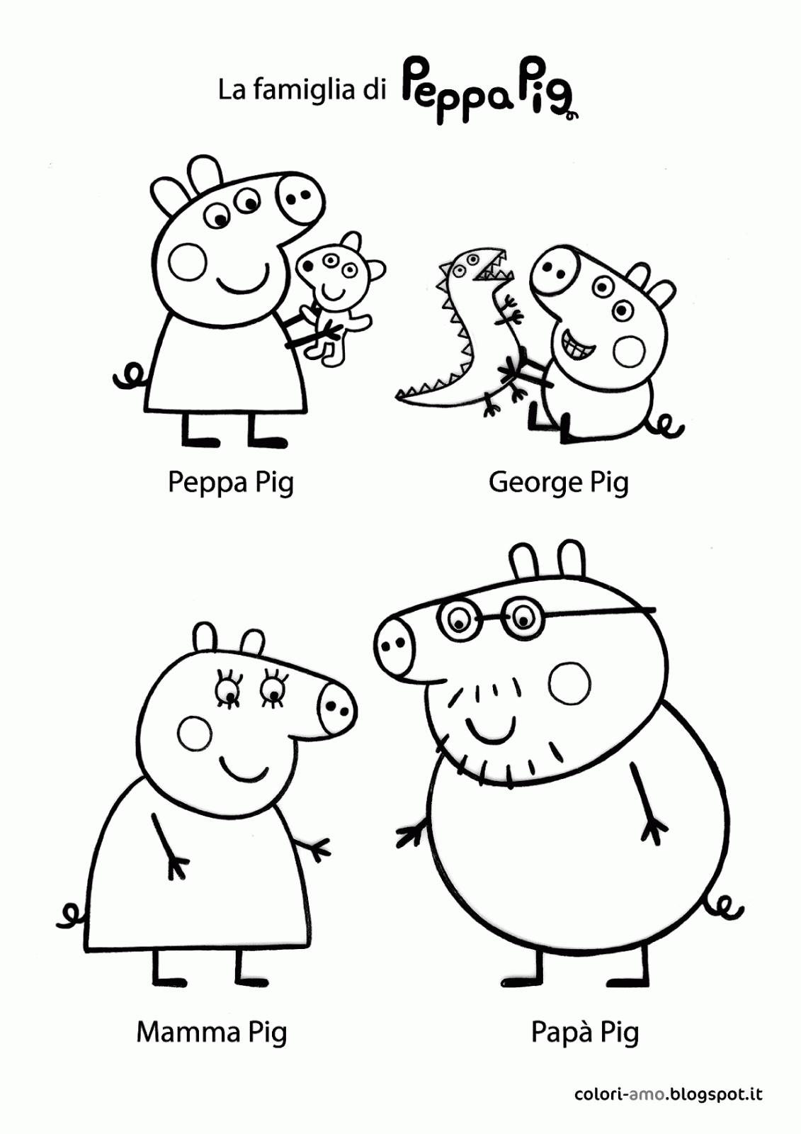 Free Peppa Pig And Friends Coloring Pages Print, Download Free Peppa