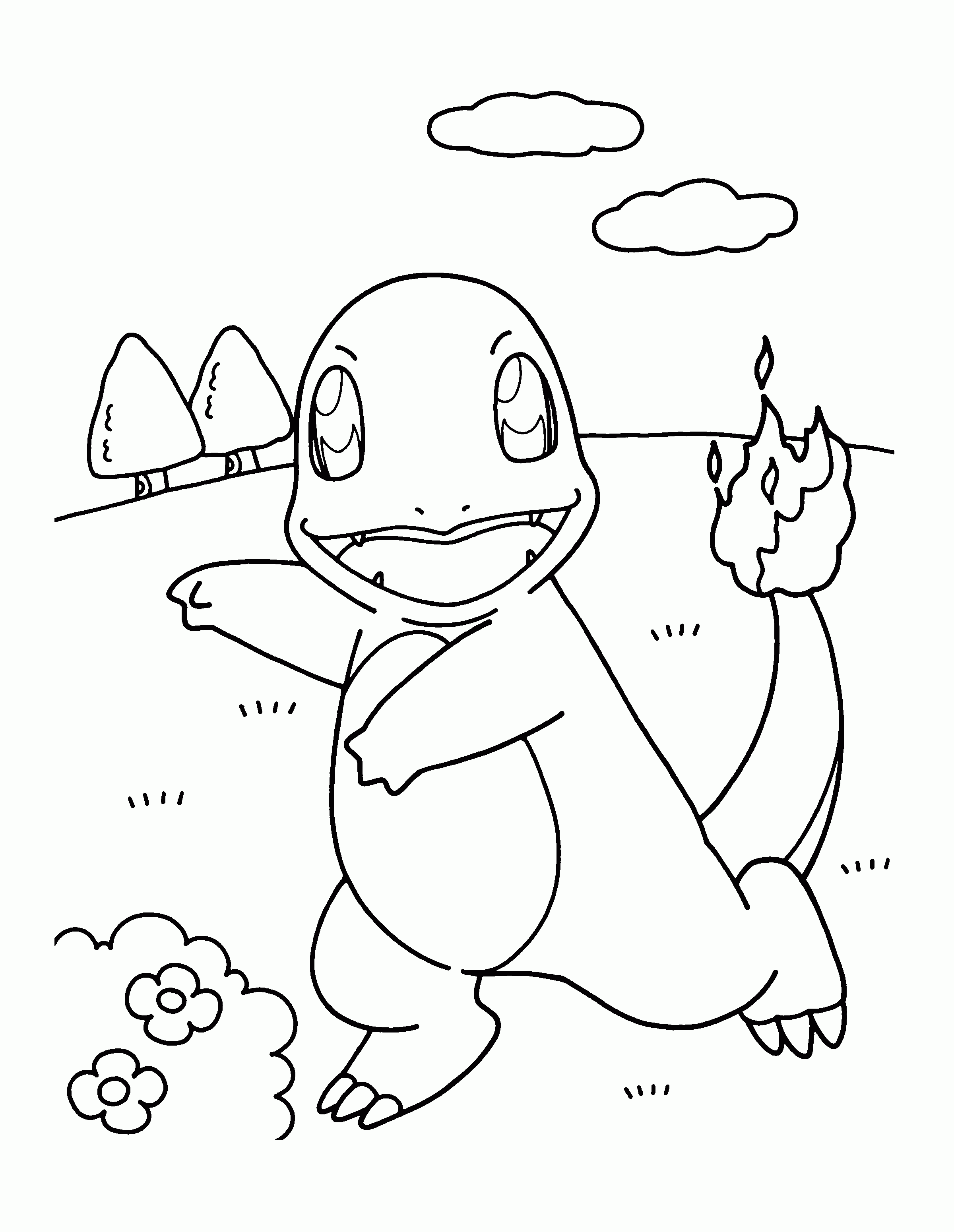 Charmander Pokemon Coloring Page Free Printable Coloring Pages Clip 