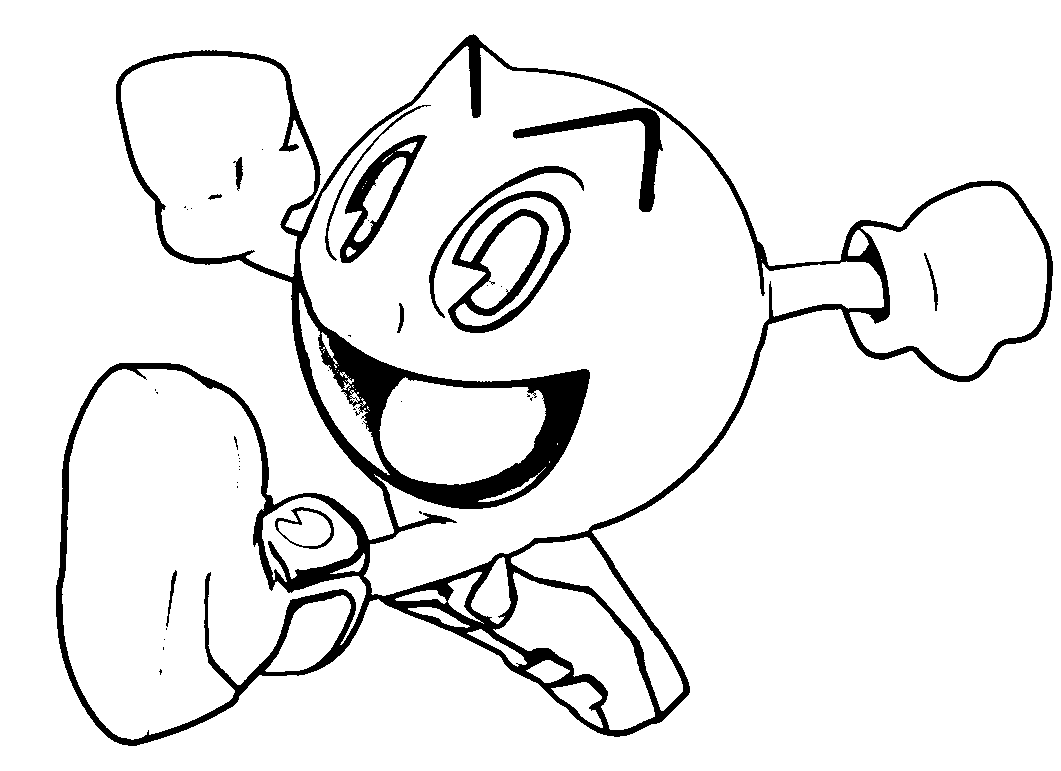 Pacman Coloring Page.