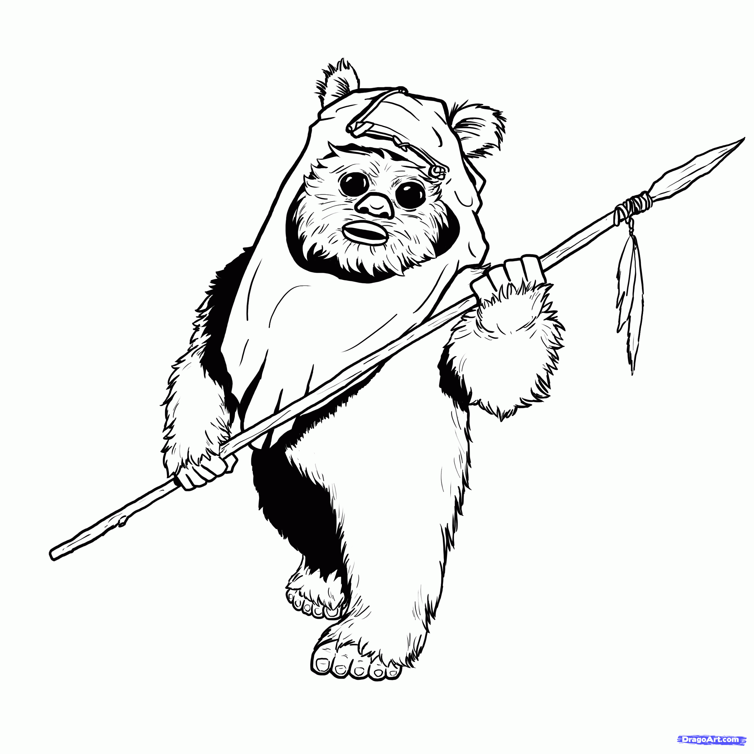 star wars ewok coloring pages - Clip Art Library.
