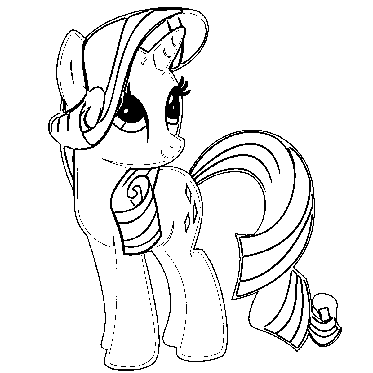Free Coloring Page For My Little Pony Rarity, Download Free Clip Art