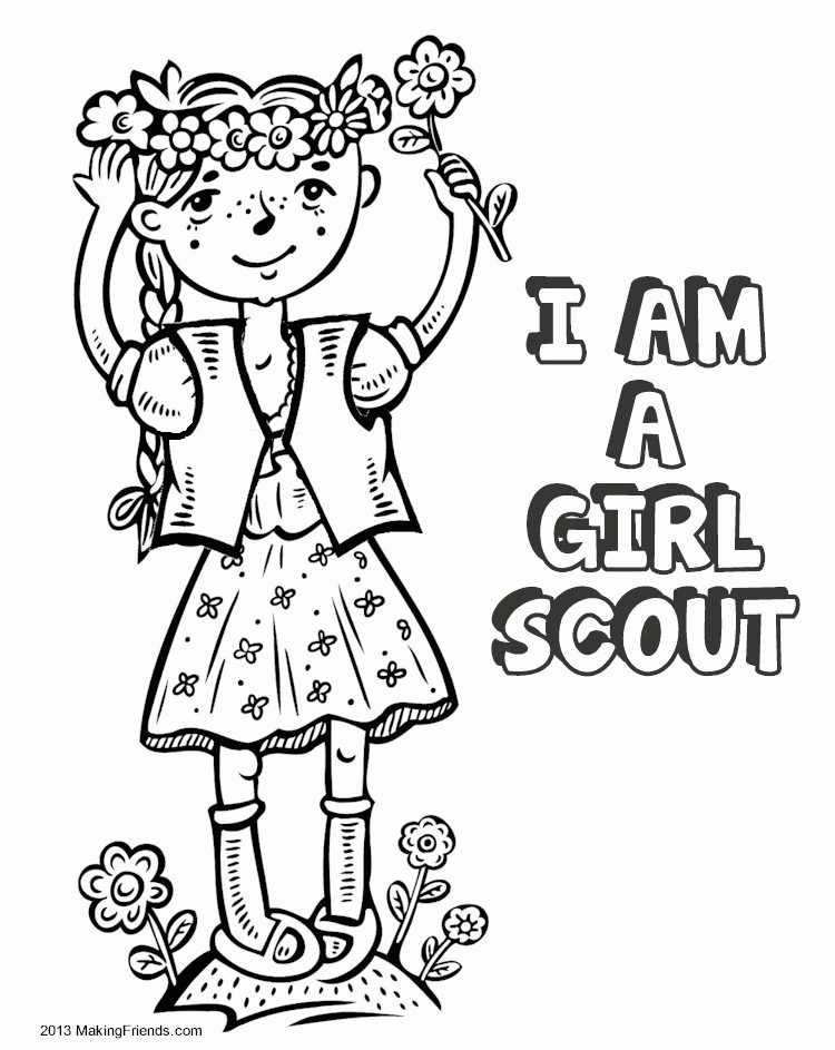 Girl Scout Daisy Flower Coloring Page - coloringmania.pw