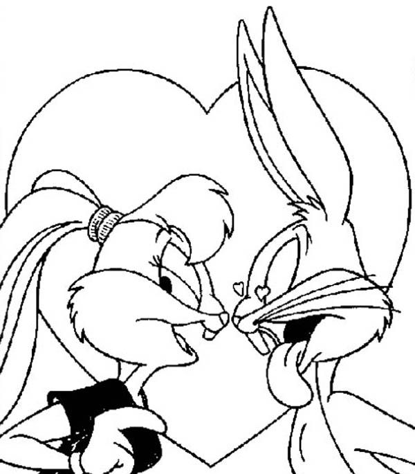 Clip Arts Related To : drawings of bugs bunny and lola. 