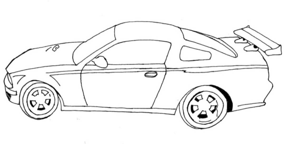Racing Car Awing Coloring Pages Two Car Track Racing Coloring-1680